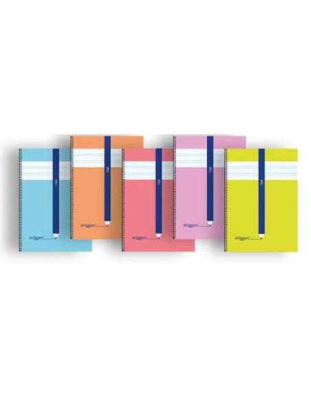 Paq 10 cuaderno espiral fº 40h 80g 3mm cuadrovia tapa basica eriggan